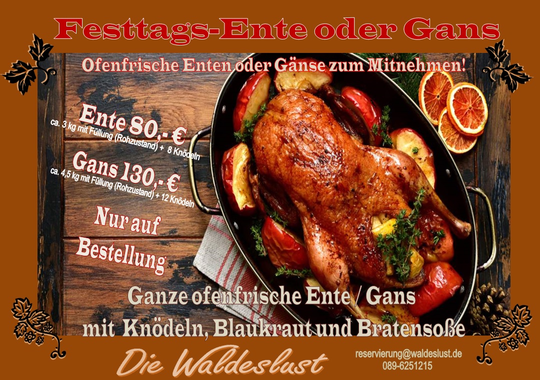 Ente zum abholen Nov. 2025