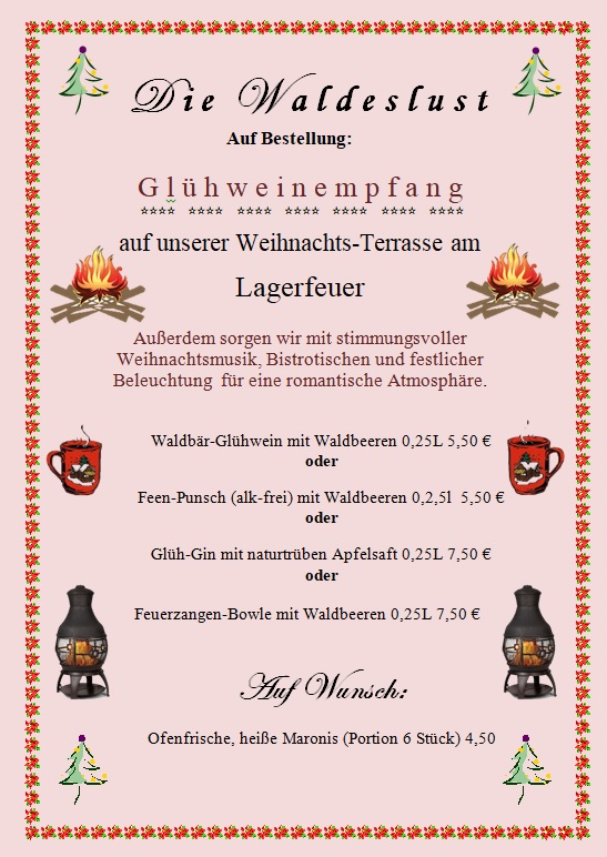 Gluhwein Empfang Waldeslust 2024